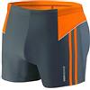 sesto senso Pantaloncini da Bagno Uomo Costume Boxer Calzoncini Pantaloni Swim Shorts BD 384 3XL Grafite