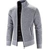 HEONSATI Felpa Lavorato da Uomo Cotone Cardigan a Maniche Lunghe di Maglia Elegante Frontale Aperto Cappotti con Zip Leggero Maglione Maglia Calda Giacche in Maglia Casual Cappotto Uomo di Lana Curvy
