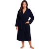 Buccia di Mela Accappatoio Uomo Donna in spugna 100% Cotone con Cappuccio Tasche e cintura 390 gsm (IT, Testo, XXL, Regular, Regular, Blu)