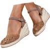 Generico espadrillas donna zeppa Espadrillas Donna Sandali con Zeppa Moderna Décolleté con Zeppa Punta Semplice Sandali con Tacco Alto e Plateau Morbido Scarpe Raffinate Sicure per Cerimonie e Feste Speciali