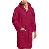 NARCISO - Accappatoio Uomo Donna Microfibra Economico con Tasche Cappuccio e Cintura, Ideale per Casa, Viaggio, Palestra, Tessuto Morbido, Taglie dalla S alla XXL (XXL, Bordeaux)