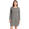 SNELLY Camicia da Notte Serafino Autunno Inverno Donna Caldo Cotone Interlock, SN100