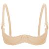 inlzdz Reggiseno Aperto Erotico Donne Hot Bra Brasiliana in Pizzo Floreale Trasparente Balconcino Bikini Bra Push Up Donne Lingerie Crop Top Underwear Regolabile W Nudo S