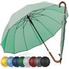 ADRIANO PORCARO® Ombrello a prova di tempesta I Ø120cm I Ombrello grande XXL con bordo riflettente I 12 aste I incl. custodia per ombrello - Per uomo e donna I Ombrello