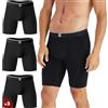 Giovici Boxer a Gamba Lunga da Uomo in Viscosa di bambù, Anti-sfregamento e ultrarinfrescanti, con o Senza Patta, Biancheria Intima Che assorbe Il Sudore