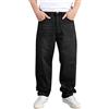 Eauptffy Baggy Jeans da uomo Y2K Streetwear Vintage Loose Fit Denim Pants Straight Leg Jeans con gamba larga, casual, da uomo, oversize, jeans morbidi da uomo, O grigio., S