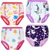 MOEMOE BABY Mutandine pre-vasino, 4 pz, Bambini, Biancheria intima lavabile, Mutandine per l'addestramento al vasino, Biancheria intima per bambini, per ragazze, 4 anni