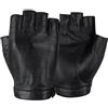 GSG SINCE 1998 Guanti da donna in pelle senza dita sfoderati mezze dita | Vera pelle di pecora, mezze dita sfoderate, retro perforato, polso a scatto, guida, ciclismo, motociclismo, uso esterno
