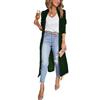 Suncadmious Giacche Blazer In Velluto Da Donna Lungo Spolverino Kimono Cappotto Aperto Davanti Vintage Maglione (Verde, M)