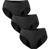 Neione Ragazze Mutande Mestruali Flusso Abbondante Slips Ciclo Mestruale Mutandine Hipsters Pacco da 3 Nero 12-14 Anni