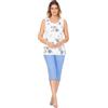 e.Femme® Pigiama da donna Jana 1158 senza maniche, 100% cotone