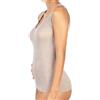 INTIMO 2D Canotta Donna a Costine Spallina Larga Lana 85% e Seta 15% con Bordo Plissé (Noce, S/M)