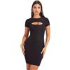 Guess Abito in Lana A Maniche Corte Es Vestito Donna