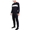 hermet Juventus, Pigiama Serafino In Interlock di Cotone, 100% Cotone, Maglia più Pantalone, Nero, Con Logo della Juventus, Taglia L