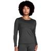 LAPASA Pacco da 2 o 1 Maglia Termica Donna Manica Lunga Fodera in Micro Pile - Pigiama Abbigliamento Intimo Canottiera Calda Elastica Traspirante Sportiva Grigio Scuro (più Caldo) S