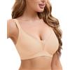 WOWENY Reggiseno Senza Cuciture da Donna Senza Ferretto, Comodo E Morbido, Bustier Push-Up Imbottito, Bralette con Scollo A V, Sostegno Forte