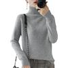 YuchiFa Maglione Dolcevita in Cashmere da Donna, Maglione in Cashmere da Donna, Maglione Casual a Maniche Lunghe con Scollo Rotondo (Light Grey,L)