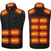Generico Gilet Riscaldato Uomo Donna, 17 Zone Giubbotto Termico 3 Regolabile Temperature, Giacca Riscaldata per Sci, Pesca, Trekking, Campeggio, Lavabile(Black,M)