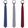 WANYING Cravatta Stretta 6cm Pre-legato con Cerniera per Uomo Business Casual Lunghezza 48cm