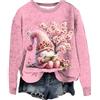 Generic HUIFUAO Felpa di Natale da Donna Babbo Natale Maglione Natalizio Brutto da Donna Gnomi Top Felpa Top di Natale da Donna, rosa, L