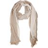 Bovari Uomo Sciarpa - Misto cotone viscosa - sciarpa a righe multicolore - sciarpa tutto l'anno - morbido (beige)