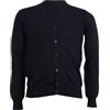 Coveri Cardigan uomo in cotone tinta unita, Blu scuro XL