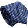 CARACCIOLO Cravatta uomo Sartoriale in seta - Squisita fattura ed elegante varietà (CHAIN BLU)