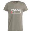 BrolloGroup T-Shirt Uomo Pazienza 1% Magliette Simpatiche PS 27431-A001 (Argento, L)