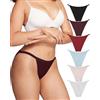 Levao Pantaloni da Donna Cotone Bikini Signore Biancheria Intima No Show Tanga Hipster Slip Donna Confezione S-2XL