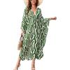 YouKD Abito estivo spazioso in caftano Bohemian Beach Bikini Cover Up Plus Size Robe da donna, A colore 4, Taglia unica