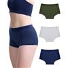 Neione Mutande Mestruali Donna Flusso Abbondante 50ml Assorbenti Vita Alta Cotone Boxer Ciclo Mestruale Pacco da 3 Advocate S