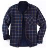 Modaworld Camicia da Uomo in Stile Casual Plaid Flanella A Quadri Camicia Imbottita da Lavoro di Cotone Cappotto Invernale