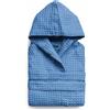 l&j Accappatoio Uomo Donna Unisex Azzurro con Cappuccio in Nido d'Ape - 100% Cotone, Morbido e Assorbente, con Tasche - Ideale per Bagno, Spa e Viaggio (Blu, M)