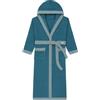 LARA MORADA Accappatoio Bambino - Bambina, Ragazza - Ragazza Tinta Unita Bordo, In Morbida Spugna di Cotone 100% Con Cappuccio 450gr/m2 (IT, Età, 6 anni, 8 anni, Regular, Ottanio/Verde Acqua)