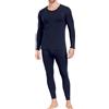 wirarpa Set Intimo Termico Uomo Cotone Maglia Lunghe Pantaloni Blu Navy 2XL
