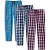 MoFiz Pantaloni Pigiama Uomo Cotone Lungo Pantaloni a Quadretti con Tasche