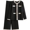 Meaunzyl Completo Lana Donna Tuta Da Ginnastica Offerte Girocollo Maglia a Maniche Lunghe Pullover Top Elastico In Vita Pantaloni a Gamba Larga Moda Autunnale Invernale Completi Per La Casa