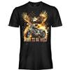 DARK EMBER - T Shirt Unisex Born to Be Wild. Maglia Nera in Cotone. Stampa di Alta qualità. vestibilità Regular