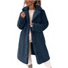 Generico Cappotto Peluche Donna Invernale con Bottoni Cardigan Tinta Unita Grande Taglia Parka Cappotti Pile Giacca Leggera Oversize Caldo Giacche Giubbotto Curvy Teddy Fleece Jackets Casual Outdoor Trekking