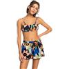 Roxy Salty Tan - Pantaloncini da bagno da donna, Nero - Antracite Flower Jammin, XS