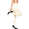 sofsy Collant da Donna Crema Avorio S - 40 Denari Opachi Made in Italy | Collant in Microfibra a Vita Alta, Perfetti per la Primavera e le Vacanze