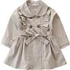 Verve Jelly Giacca a maniche lunghe da bambina da bambina Trench Cappotto Giacca a Petto cintura Soprabito Capispalla Abbigliamento autunno inverno