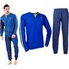 Navigare Pigiama Uomo cotone Jersey, manica e pantalone lungo 1800 (IT, Testo, L, Regular, Regular, Bluette)