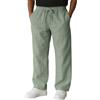 Generic Pantaloncini da uomo in cotone e lino, casual, lunghi, estivi, con coulisse, a vita bassa, monocromatici, leggeri, da spiaggia, con tasche, 3XL