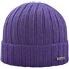 Melegari Berretto Cuffia Beanie Trento | 100% Cashmere | Made in Italy | Unisex (Viola)