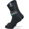 GAWILO Calzini da donna e da uomo in 100% puro cotone (6 paia) | calze spesse con elastico confortevole | rinforzati e traspiranti, Nero , 35-38