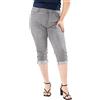 Nina Carter P200 Jeans Capri da donna, taglie grandi, a vita alta, stile vintage