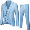 Meaunzyl Vestito Uomo 3 Pezzi Slim Fit Suit Formale Tuta in Puro Colore con Un Bottone Giacca E Pantaloni Manica Lunga Abito da Sposa Traspirante Classica Blazer Vintage per Matrimoni E Affari