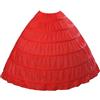 BEAUTELICATE Sottogonna Petticoat Donna Gonna Lunga 6 Cerchio Crinolina Rockabilly Vintage Sottoveste per Vestito Abito da Sposa Anni 50 Bianca Nera