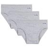 Sanetta Slip da ragazzo in confezione da tre pezzi in cotone biologico - Made in Europe, Grigio chiaro Melange (1646), 92